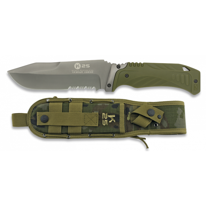 ΜΑΧΑΙΡΙ K25, Tactical Knife, Titanium coated, GREEN, 32073