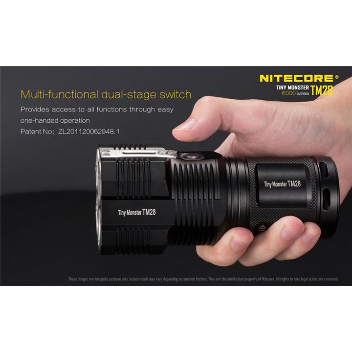 NiteCore Επαναφορτιζόμενος Φακός LED Αδιάβροχος με Μέγιστη Φωτεινότητα 6000lm TM28
