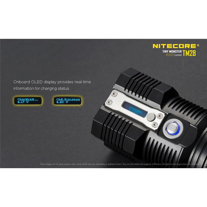 NiteCore Επαναφορτιζόμενος Φακός LED Αδιάβροχος με Μέγιστη Φωτεινότητα 6000lm TM28
